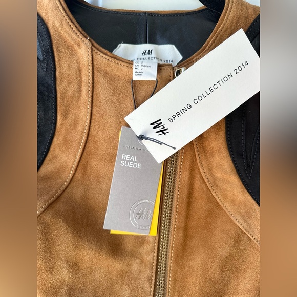 H&M Suede Leather Jacket Spring Collection 2014 - Picture 8 of 12